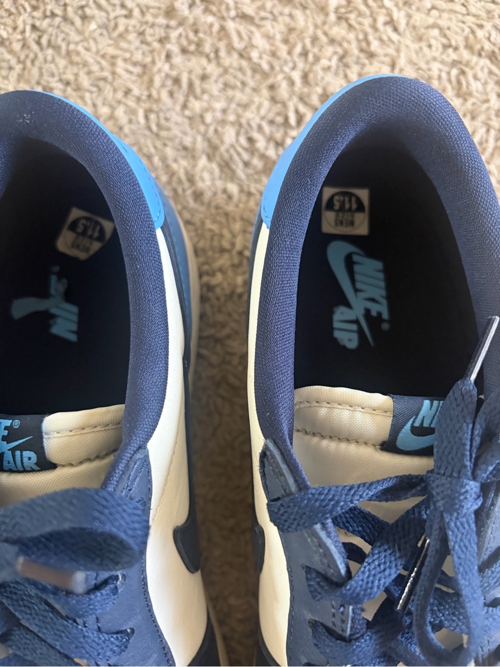 Men’s Shoe Size 11.5 Air Jordan 1 Retro OG Low Obsidian Pre Owned As Is - Picture 2 of 8